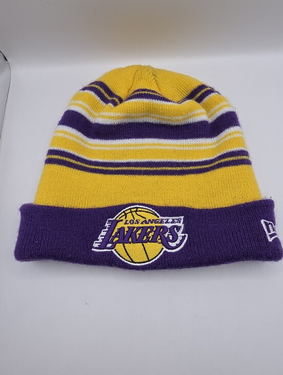 New Era Other - New Era Los Angeles Lakers Beanie Striped Knit Snow Winter Hat